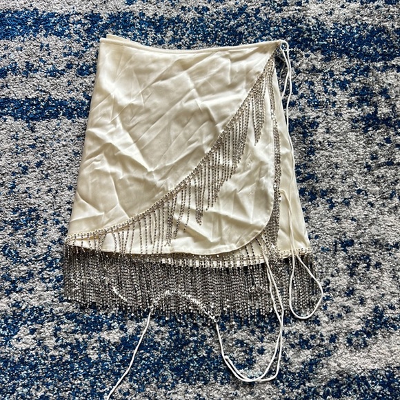 OSÉREE
Satin Embellished Cover-Up Mini Skirt - Picture 12 of 12